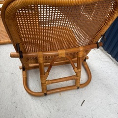 ラタン調　座椅子　2点セットの画像