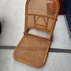 ラタン調　座椅子　2点セットの画像