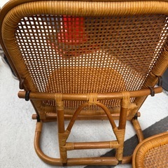 ラタン調　座椅子　2点セットの画像