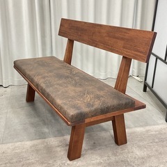 KL-1【新入荷　アウトレット品】晩秋150 レザーファブリック　ベンチダイニング４点セット　ブラウンの画像