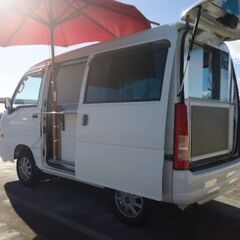 キッチンカー　総額63万円 22年スバル・サンバー オートマ ETC　車検2年、諸費用0円　クレープ・カフェ　移動販売車の画像