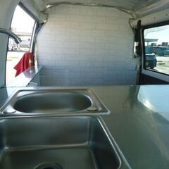 キッチンカー　総額63万円 22年スバル・サンバー オートマ ETC　車検2年、諸費用0円　クレープ・カフェ　移動販売車の画像
