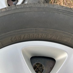13インチスチールホイール！145/80R13　2023年８週 ７分山 ４本セット 中古の画像