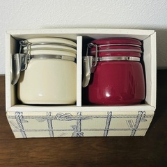 【新品】BEE HOUSE キャニスター　2個セット　陶器の画像