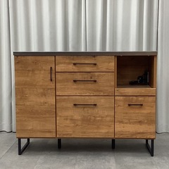 KL-2【新入荷　アウトレット品】フィオーレ120 ステンレストップ　キッチンカウンター　ナチュラルの画像