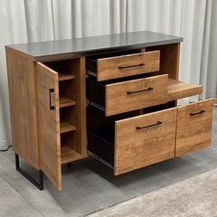 KL-2【新入荷　アウトレット品】フィオーレ120 ステンレストップ　キッチンカウンター　ナチュラルの画像