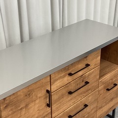 KL-2【新入荷　アウトレット品】フィオーレ120 ステンレストップ　キッチンカウンター　ナチュラルの画像