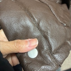 【価格相談応じます★】ON BOARD ブラウン レザー ダウンジャケット　本革ブラウン メンズ　LLの画像