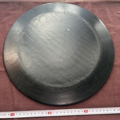 鎌倉彫風　お盆　丸盆　花の画像