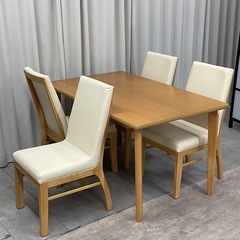 KL-3【新入荷　アウトレット品】ゼニス135 ダイニング５点セット　ナチュラルの画像