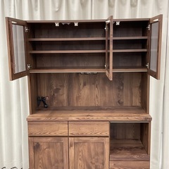 KL-4【新入荷　アウトレット品】チャトラ120 オープンキッチンボード　ブラウンの画像