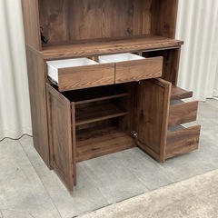 KL-4【新入荷　アウトレット品】チャトラ120 オープンキッチンボード　ブラウンの画像