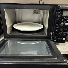 【リサイクルショップどりーむ荒田店】No.5518　色々便利な電子オーブンレンジ　お洒落なブラックカラーの画像