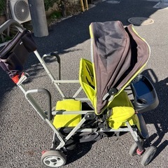 2人乗りベビーカー縦型Caboose joovy  カブース グラファイトの画像