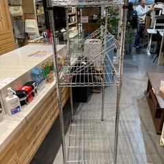 【スチールラック3段】※パーツに一部欠品あり！クリーニング済み【管理番号】1204 橋の画像