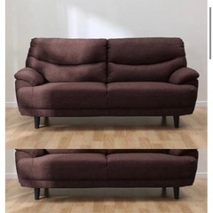 ニトリ　3人がけソファ　ブラウンの画像