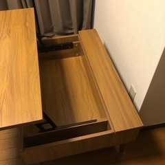天板リフトアップテーブル　昇降式テーブル　ローテーブルの画像