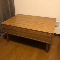 天板リフトアップテーブル　昇降式テーブル　ローテーブルの画像