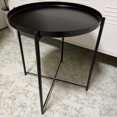 (決まりました)IKEA イケア トレイテーブル ブラック  45×53cmの画像