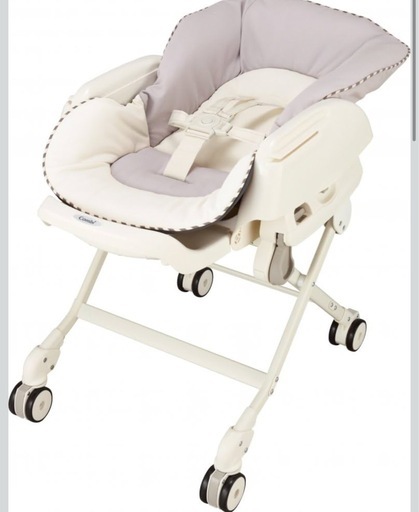 極美品 Combi コンビ 
ハイローチェア ネムリラ FF リバーシブルシートモデル セサミグレー 0か月~