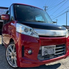 H26年式 スペーシアカスタム TSターボ★総額25.8万円★走行8万キロ台 機関良好 車検満タン即日納車可能！社外ナビ TV 両側パワスラ 内装良好 17インチアルミ 早いもの勝ちです！の画像