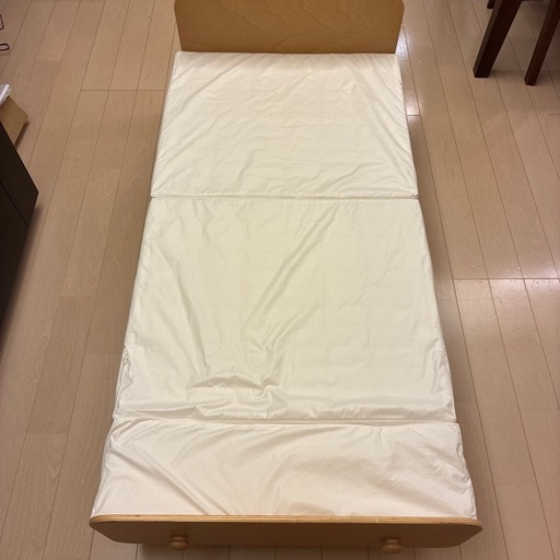 ベビーベッド HOPPL マット付 延長付