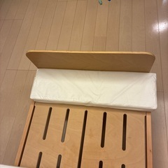 ベビーベッド　HOPPL マット付　延長付の画像