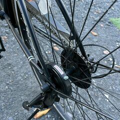 状態良好◎ CASUAL CROSS クロスバイク シティサイクル 自転車◇ 6段変速 前カゴ付き 27インチの画像