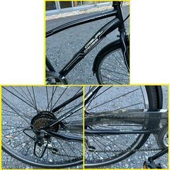 状態良好◎ CASUAL CROSS クロスバイク シティサイクル 自転車◇ 6段変速 前カゴ付き 27インチの画像