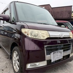 人気車種 タントカスタムX 車検コミコミ！★総額13.8万円★社外ナビ TV ETC Bluetooth音楽♪左パワスラ スマートキー 修復歴なし Tチェーン式！の画像
