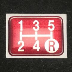 シフトパターン エンブレム レッド 5速MT車用 赤  5MT プレートの画像