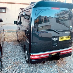 込み込み26万　車検長い　ダイハツ　アトレーワゴン　カスタムターボＲＳ　ブラックエディション　ナビ　令和9/4　の画像