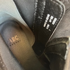 レディース　黒ブーツ（L）2回着用　スウェード調　ABCマートの画像