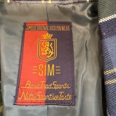 美品！　SIM ネイビーグリーン チェック ブレザー上下の画像