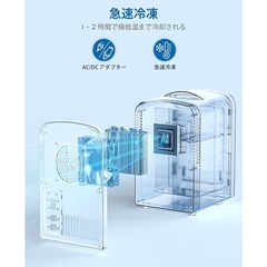 新品未使用 小型冷蔵庫 4L ポータブル冷蔵庫 おしゃれ コンパクト ミニ 静音一人暮らし 温度設定5-25℃ 半導体冷却 省エネ AC 100V DC 12V 給電コード付属 持ち運び便利 超軽量 化粧品飲み物を冷やす家庭用 車載用 (ブラックの画像