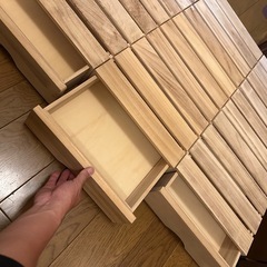 押入れ収納引き出し付きスノコ3個セットの画像