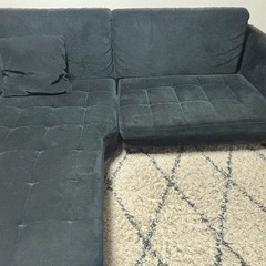 ブラック3人掛けソファの画像