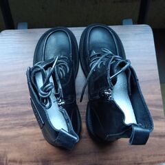 新品 22.5cm レディース ブーツ ブラック 厚底 シューズ サイドゴア 識別番号:【B177-S】の画像