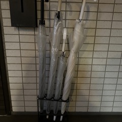 傘立て＆ビニール傘5本の画像