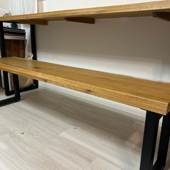 無垢カウンターテーブルセットの画像