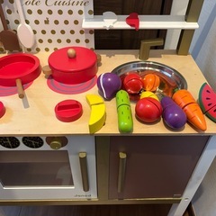 木製ままごとキッチンの画像