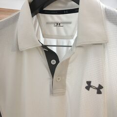アンダーアーマー　Under Armour ホワイト ポロシャツ LGの画像