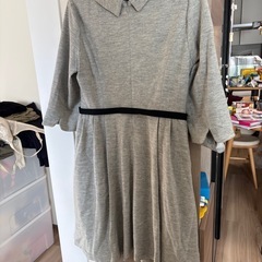 ef-de グレー Aライン ワンピース 長袖・七分袖の画像