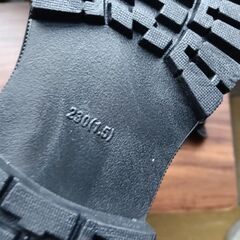 新品 23cm レディース ブーツ ブラック 厚底 シューズ サイドゴア 識別番号:【B180-S】の画像