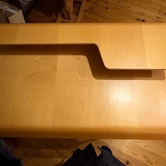 パソコンデスク、一枚板湾曲　
美品の画像