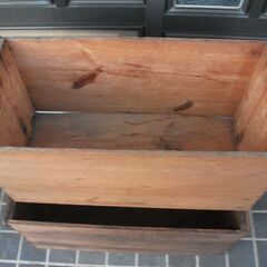 貴重　木箱　リンゴ箱　アウトドア　キャンプ　収納　マルシェ　リメイクの画像