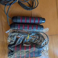 なわとび防音マット フロアマット 1個と縄跳び　3個の画像