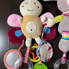 可愛い動物のモービル ベビー 知育 おもちゃ 蜂と子犬の画像