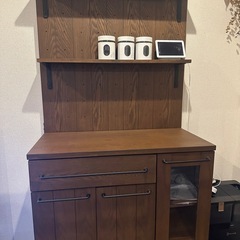 ✨美品！木目調の落ち着いた棚の画像