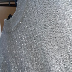 半袖 夏 リブニット 水色の画像